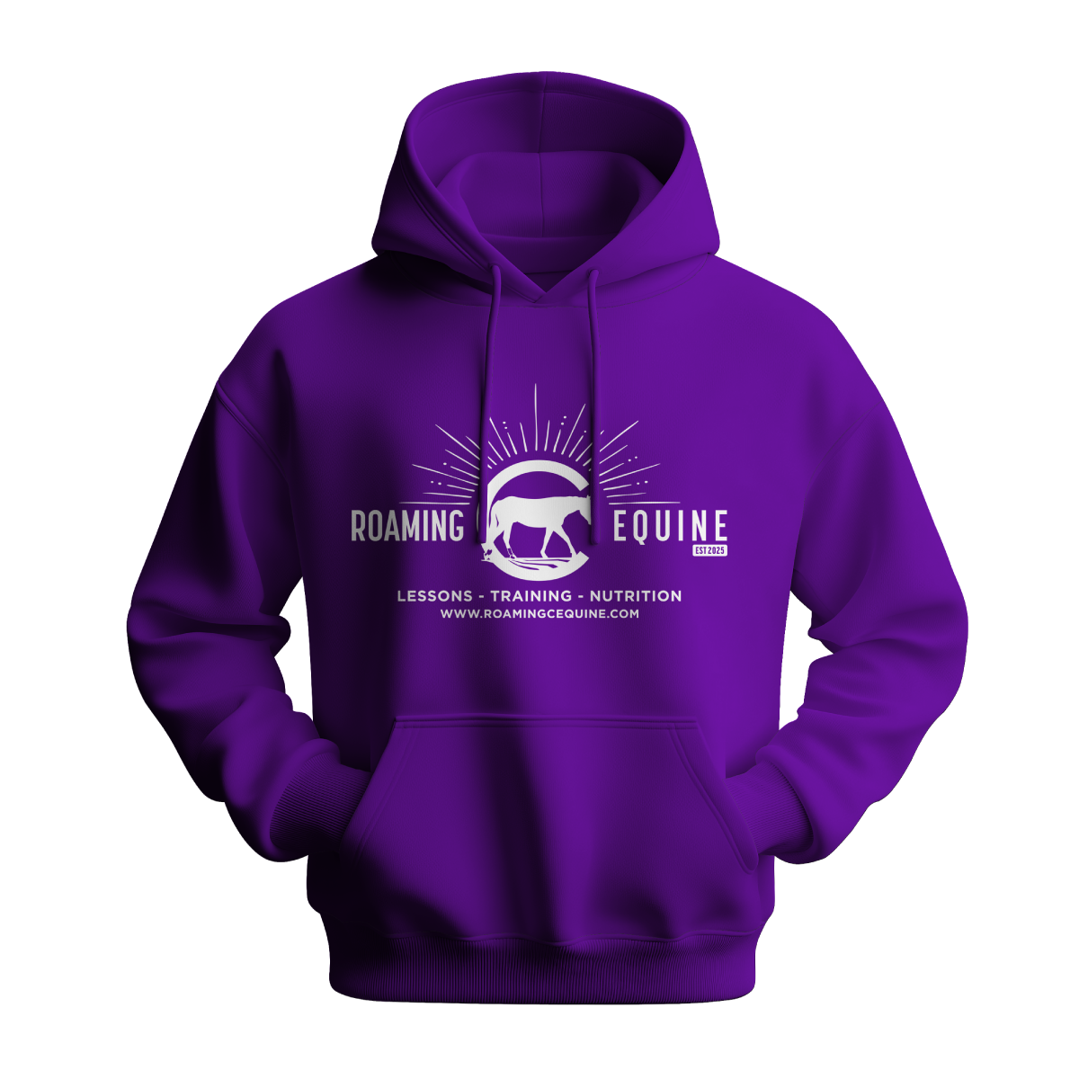 Roaming C Equine Black Hoodie 2 sided